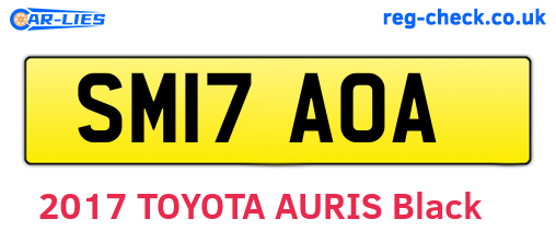 SM17AOA are the vehicle registration plates.