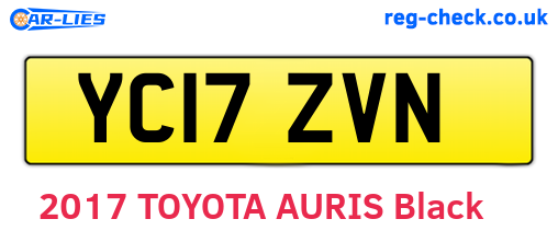 YC17ZVN are the vehicle registration plates.