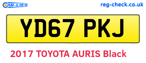YD67PKJ are the vehicle registration plates.
