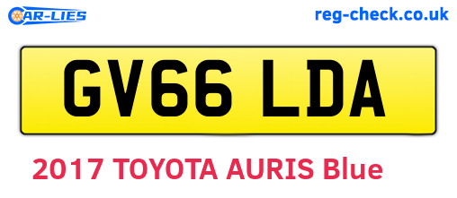 GV66LDA are the vehicle registration plates.