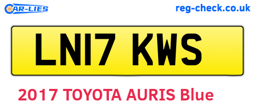LN17KWS are the vehicle registration plates.
