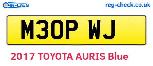 M30PWJ are the vehicle registration plates.