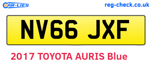 NV66JXF are the vehicle registration plates.