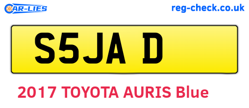 S5JAD are the vehicle registration plates.
