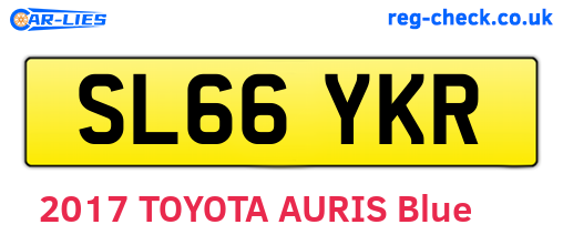 SL66YKR are the vehicle registration plates.