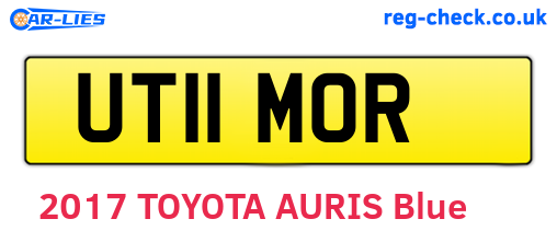 UT11MOR are the vehicle registration plates.
