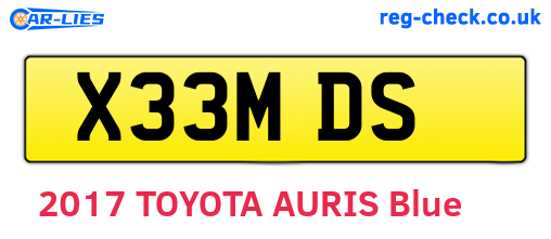 X33MDS are the vehicle registration plates.