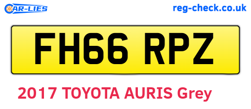 FH66RPZ are the vehicle registration plates.