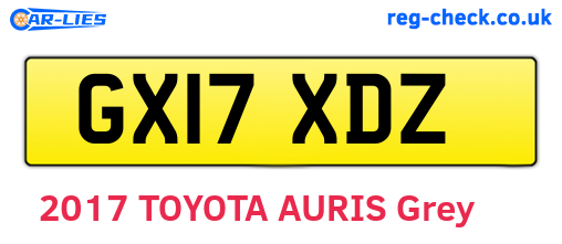 GX17XDZ are the vehicle registration plates.
