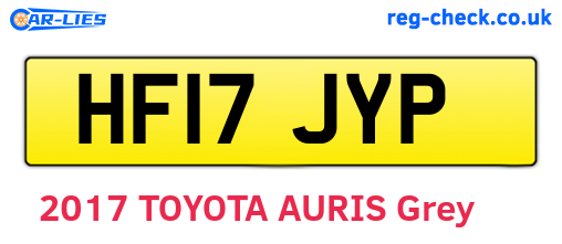 HF17JYP are the vehicle registration plates.