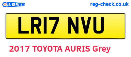 LR17NVU are the vehicle registration plates.
