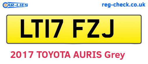 LT17FZJ are the vehicle registration plates.