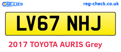 LV67NHJ are the vehicle registration plates.