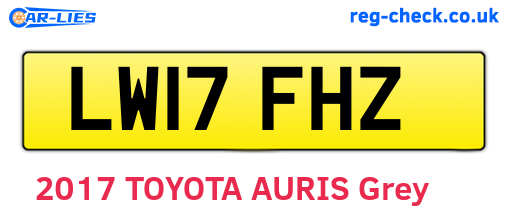 LW17FHZ are the vehicle registration plates.