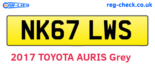 NK67LWS are the vehicle registration plates.