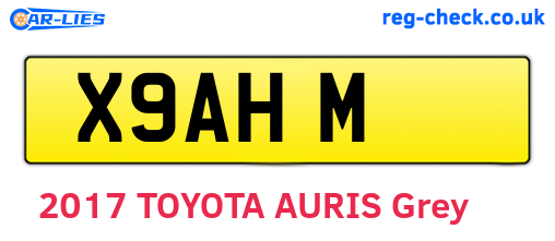 X9AHM are the vehicle registration plates.