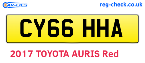 CY66HHA are the vehicle registration plates.