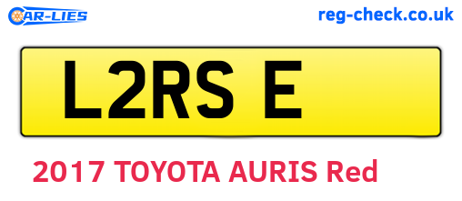L2RSE are the vehicle registration plates.
