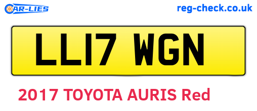 LL17WGN are the vehicle registration plates.