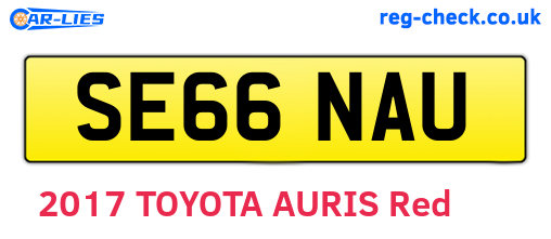 SE66NAU are the vehicle registration plates.