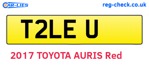 T2LEU are the vehicle registration plates.