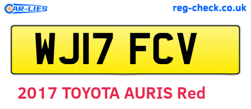 WJ17FCV are the vehicle registration plates.