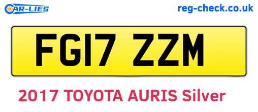 FG17ZZM are the vehicle registration plates.