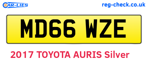 MD66WZE are the vehicle registration plates.