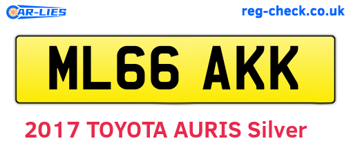 ML66AKK are the vehicle registration plates.