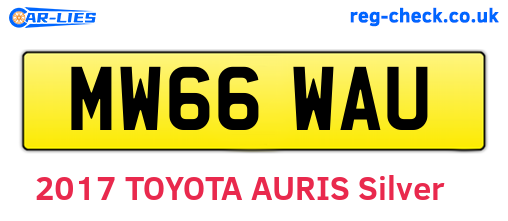 MW66WAU are the vehicle registration plates.