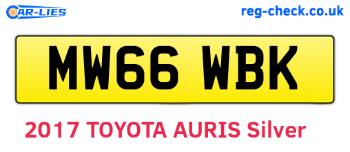 MW66WBK are the vehicle registration plates.