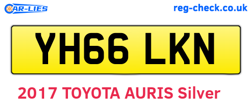 YH66LKN are the vehicle registration plates.