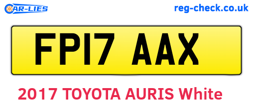 FP17AAX are the vehicle registration plates.