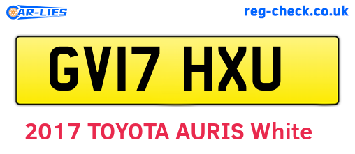 GV17HXU are the vehicle registration plates.