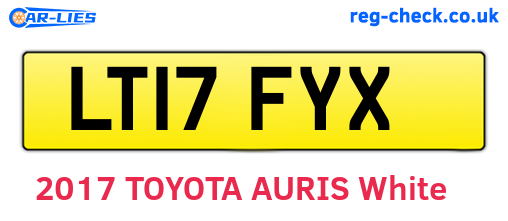LT17FYX are the vehicle registration plates.