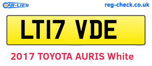 LT17VDE are the vehicle registration plates.