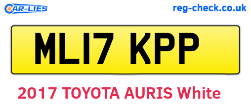 ML17KPP are the vehicle registration plates.