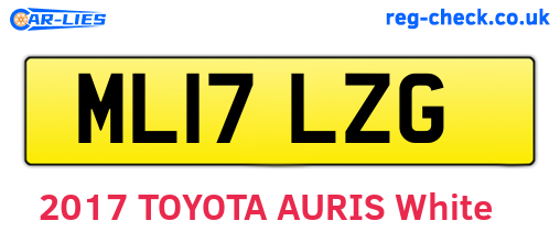 ML17LZG are the vehicle registration plates.