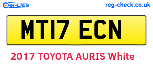 MT17ECN are the vehicle registration plates.