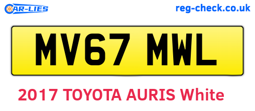 MV67MWL are the vehicle registration plates.