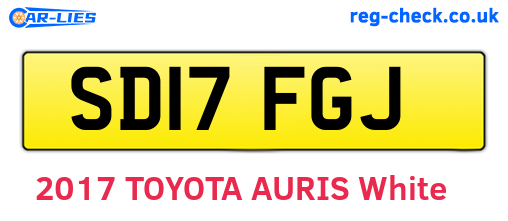 SD17FGJ are the vehicle registration plates.