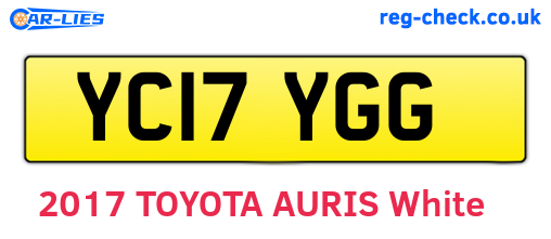 YC17YGG are the vehicle registration plates.