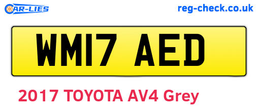 WM17AED are the vehicle registration plates.