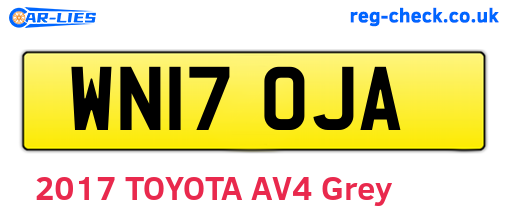 WN17OJA are the vehicle registration plates.
