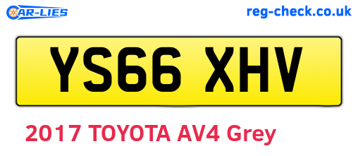 YS66XHV are the vehicle registration plates.