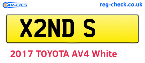 X2NDS are the vehicle registration plates.