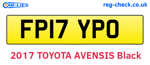FP17YPO are the vehicle registration plates.