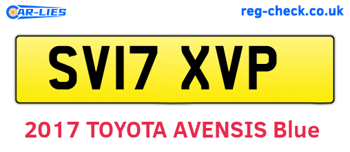SV17XVP are the vehicle registration plates.