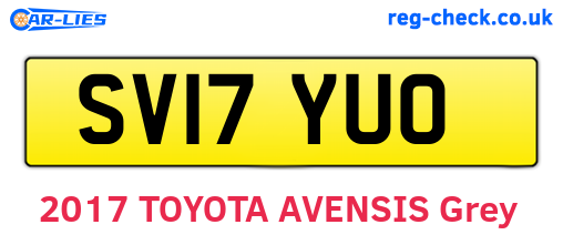 SV17YUO are the vehicle registration plates.