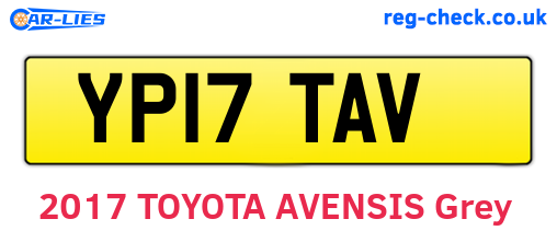 YP17TAV are the vehicle registration plates.